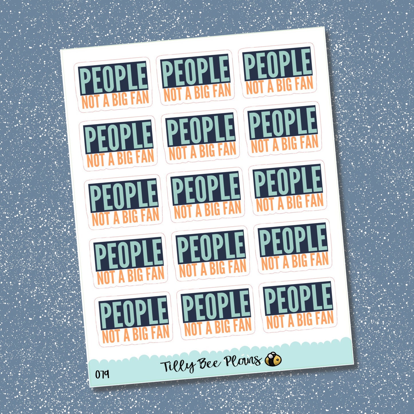 People: Not a Big Fan - 079