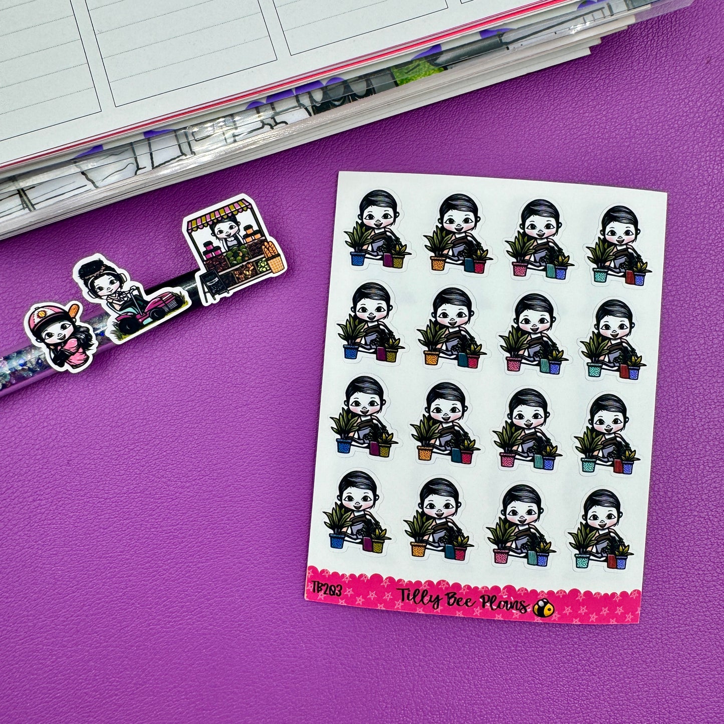 Tilly Watering her Plants - TB203