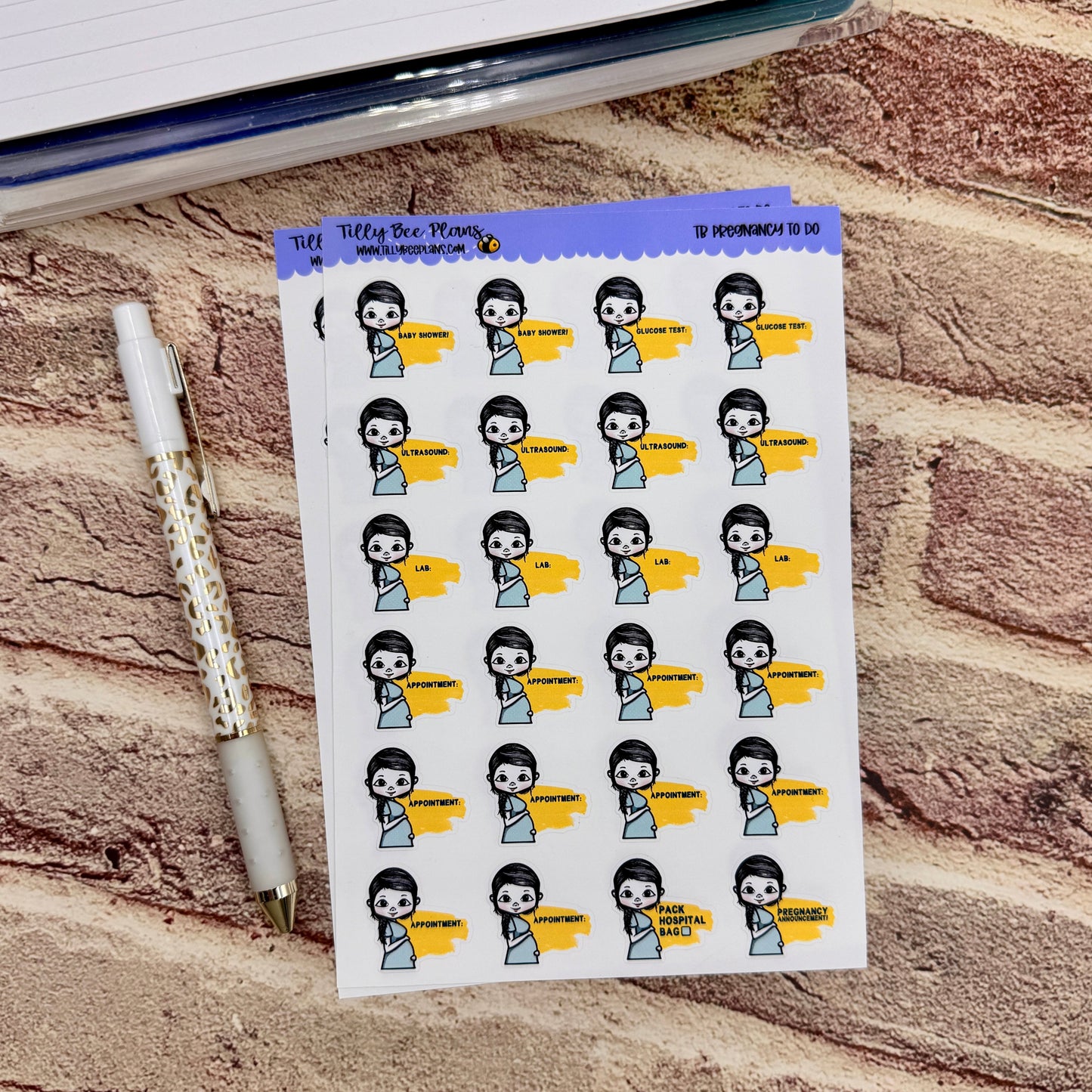 Pregnancy To Do Stickers