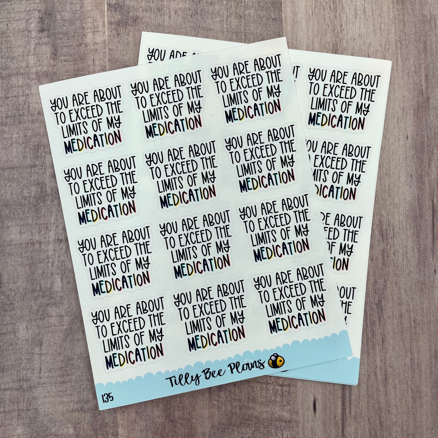 Limits of My Medication - 135