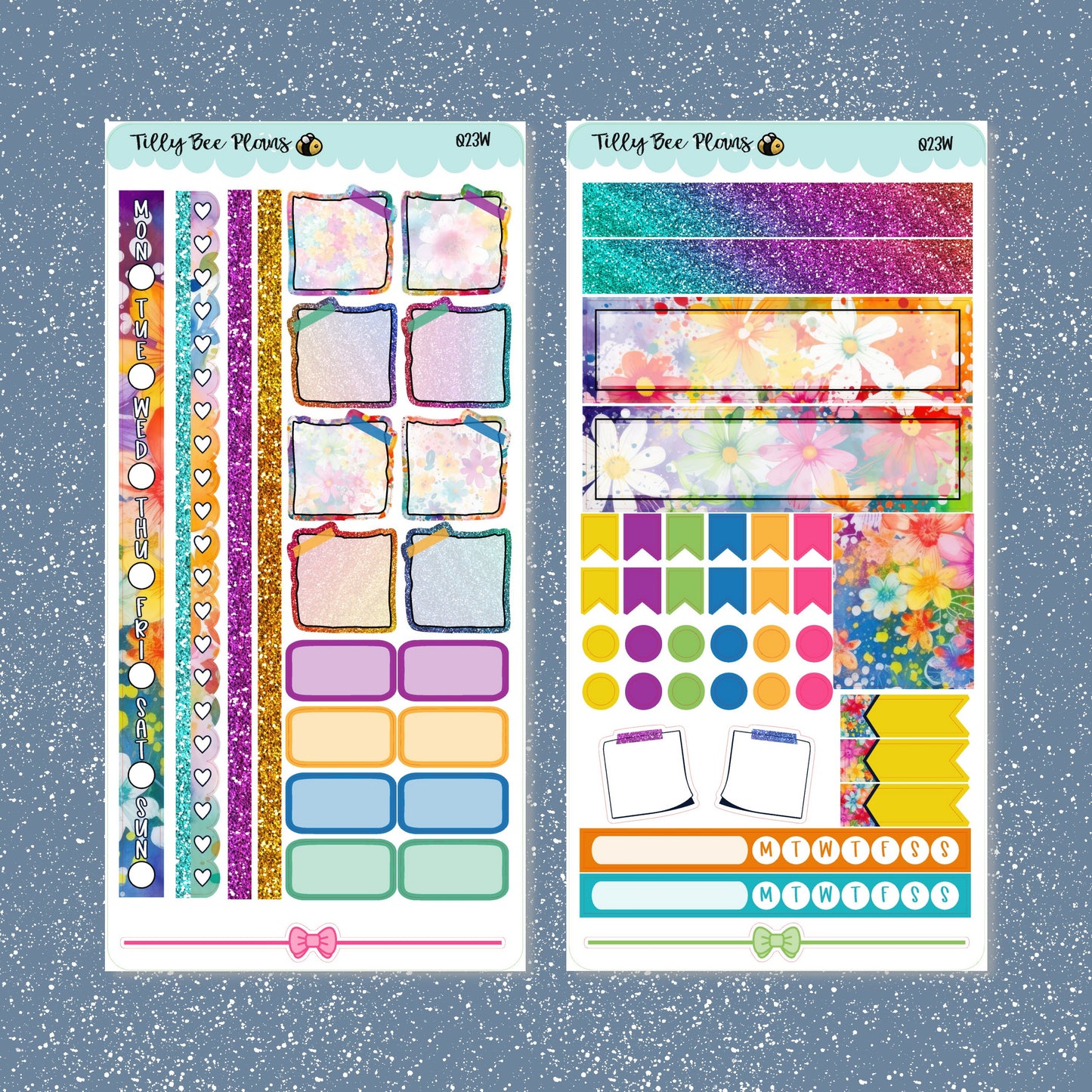 Rainbow Floral - Hobonichi Weeks