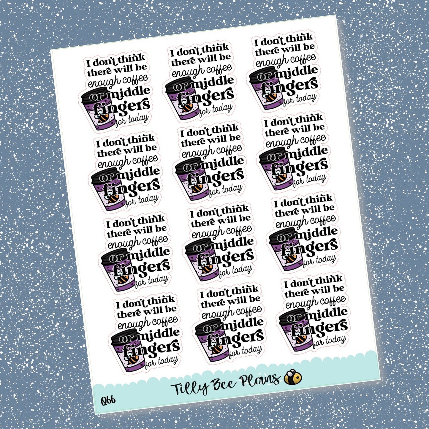 Not Enough Coffee or Middle Fingers