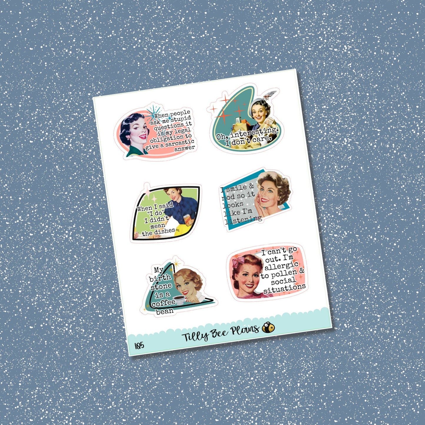 Retro & Rude Snarky Sheets - 102+