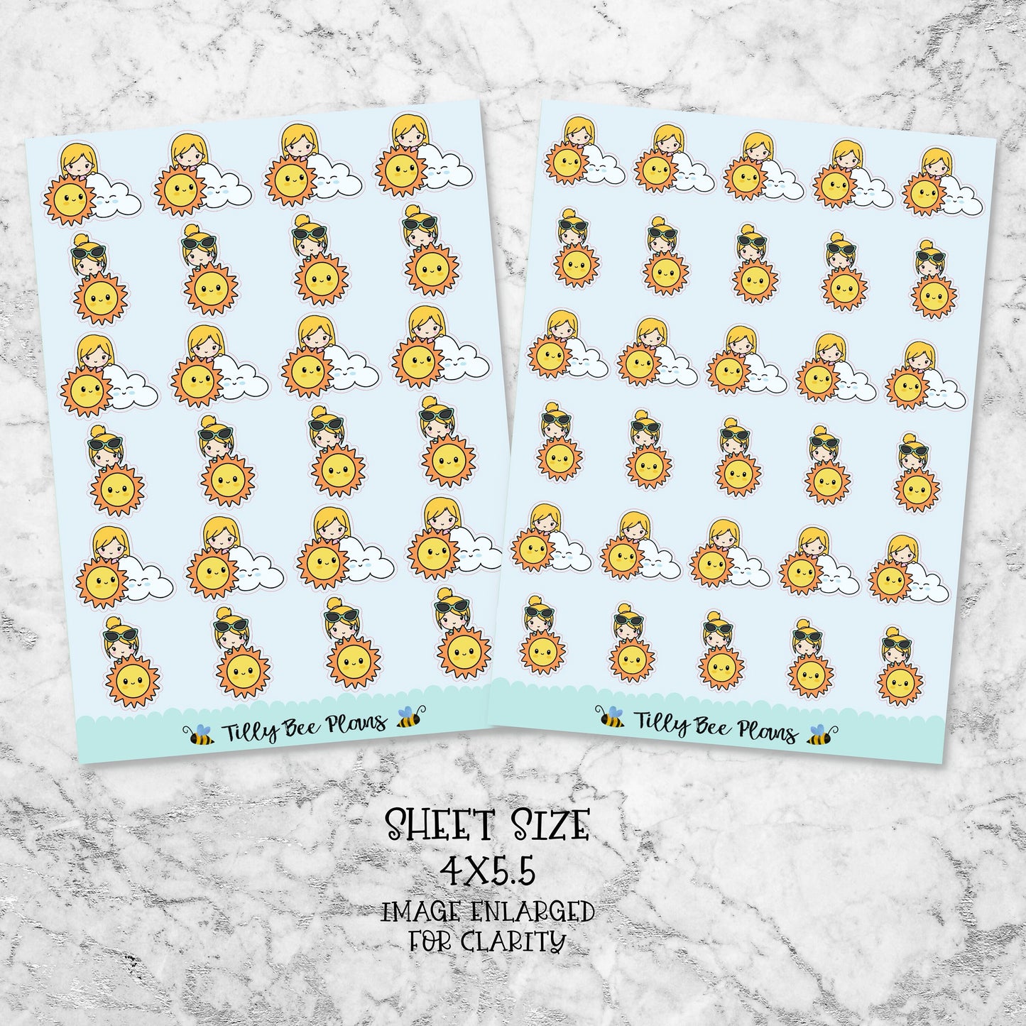 Sunny Weather Planner Stickers