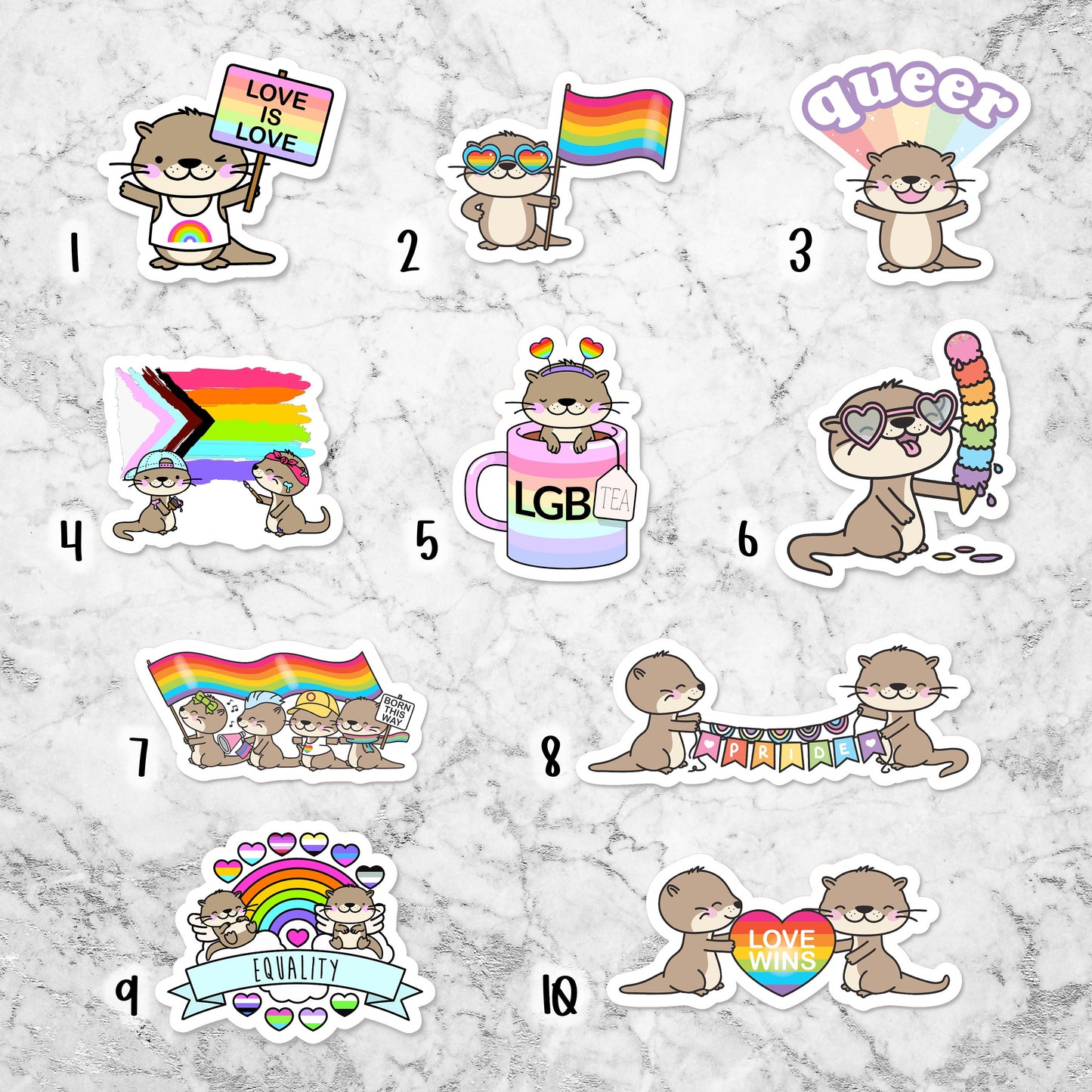 Pride Themed Vinyl Die Cut Stickers **Not Waterproof**