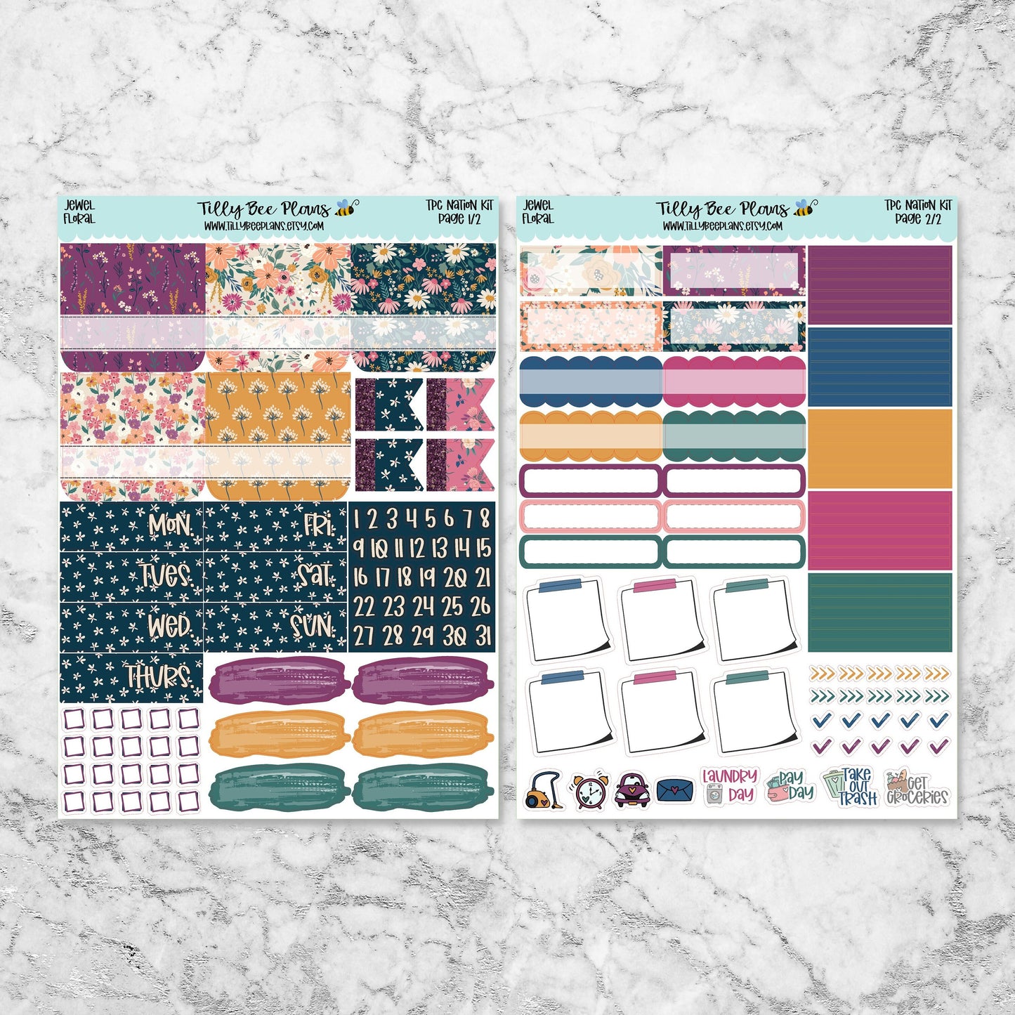 Jewel Floral - Academic Kit