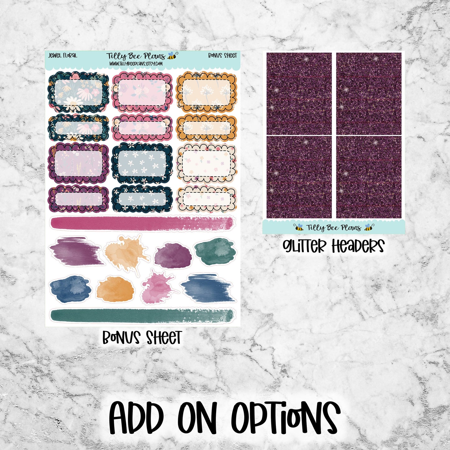 Jewel Floral - Mini Vertical Weekly