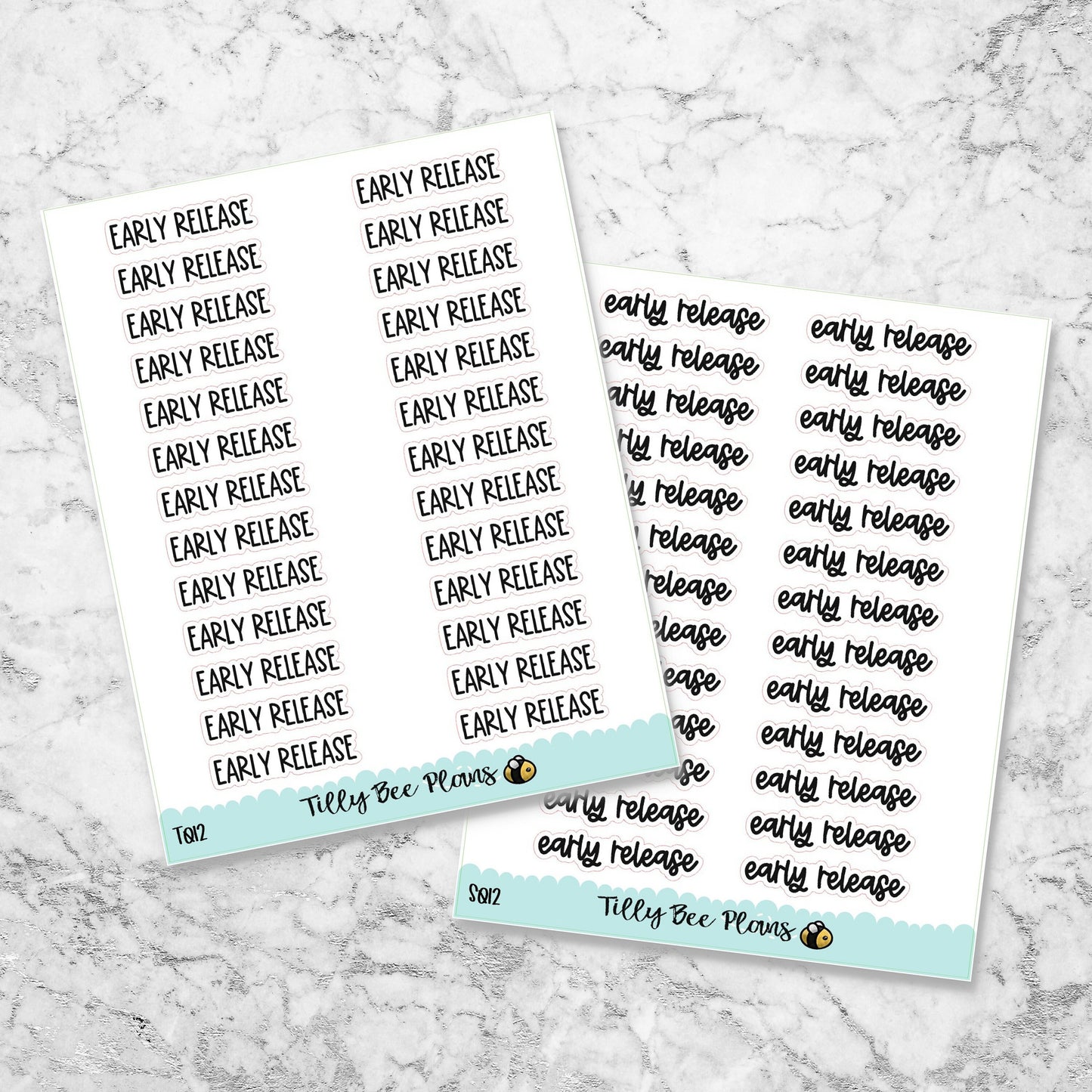 Early Release Script or Typography