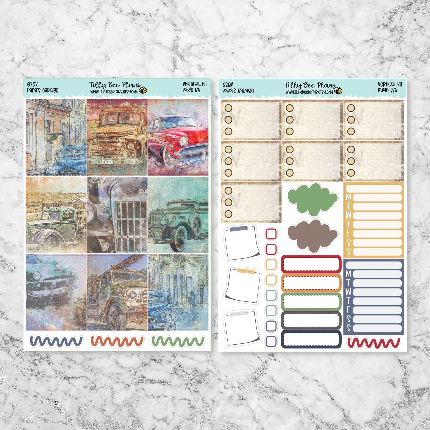 Papa's Garage - Vertical Sticker Kit