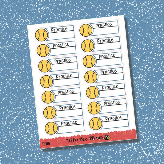 Softball Games/Practice Labels - TB210 TB211