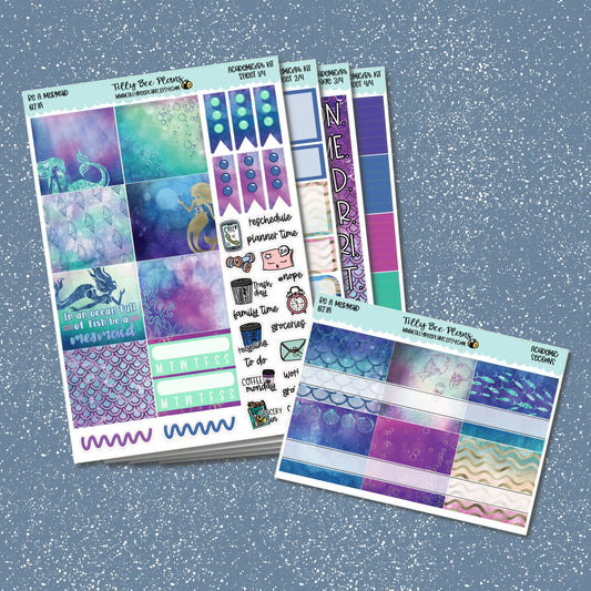 Be a Mermaid - Academic Sticker Kit 027A