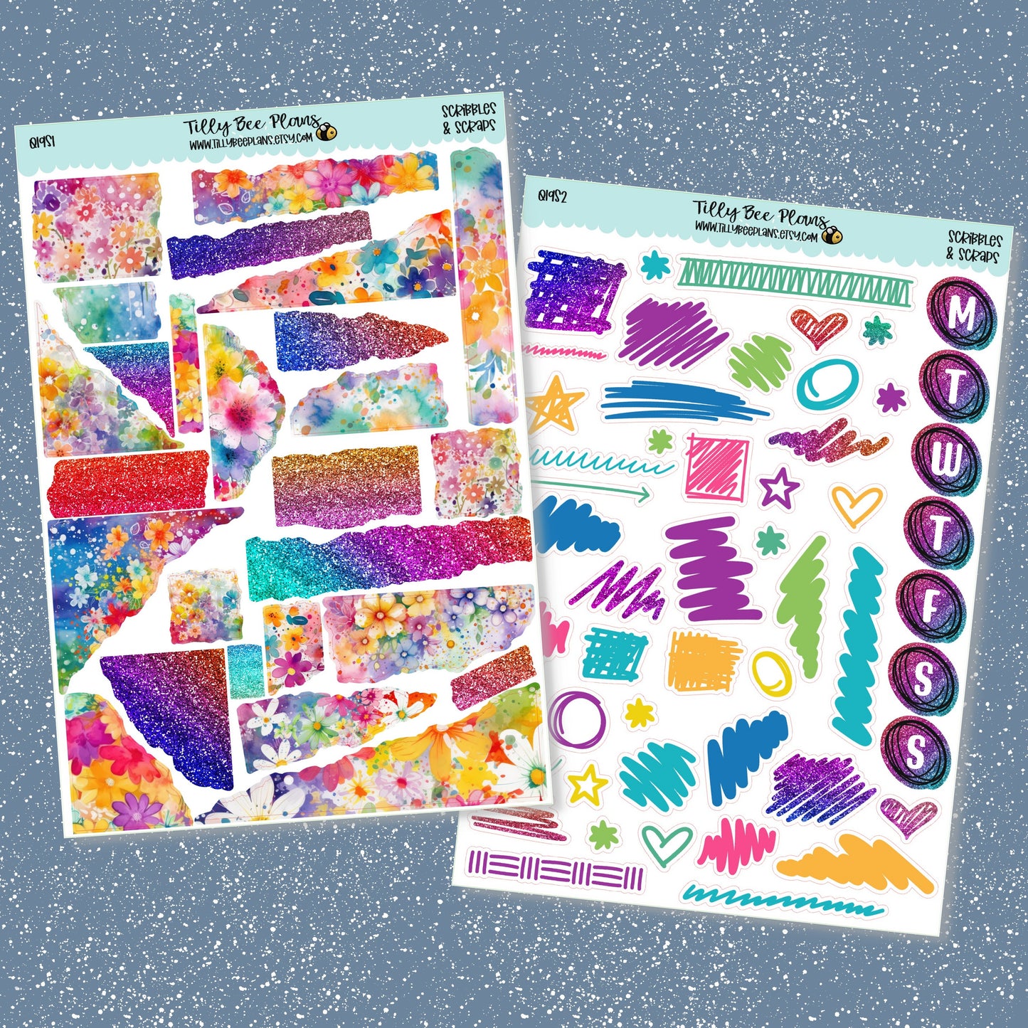 Rainbow Floral - Scribbles & Scraps Journaling Kit