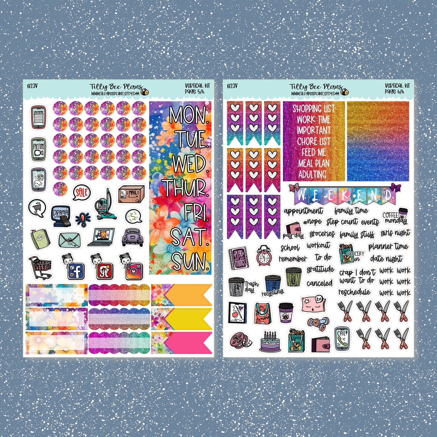 Rainbow Floral - Vertical Kit