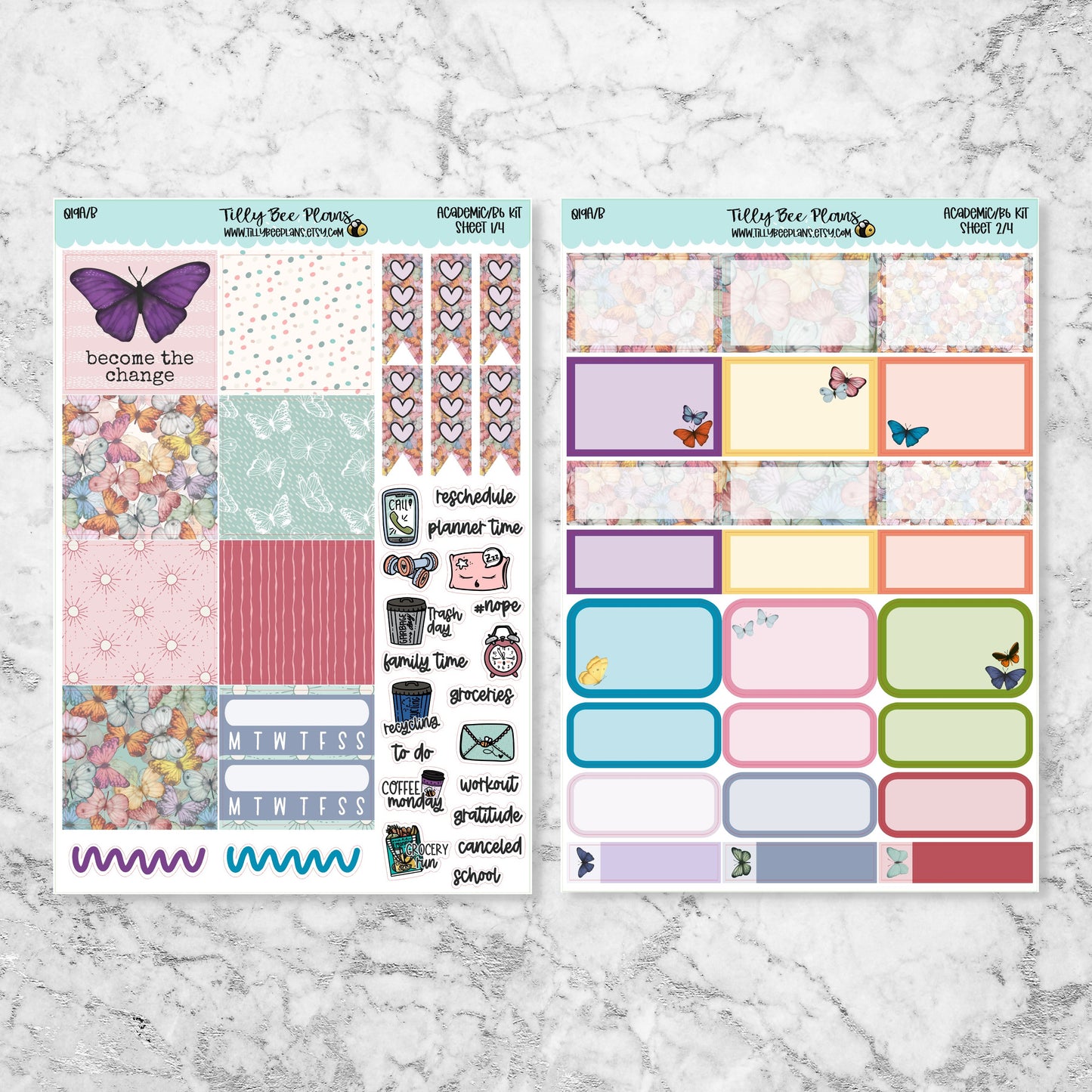 Butterflies - Academic Sticker Kit