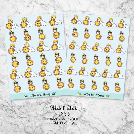 Sunny Weather Planner Stickers