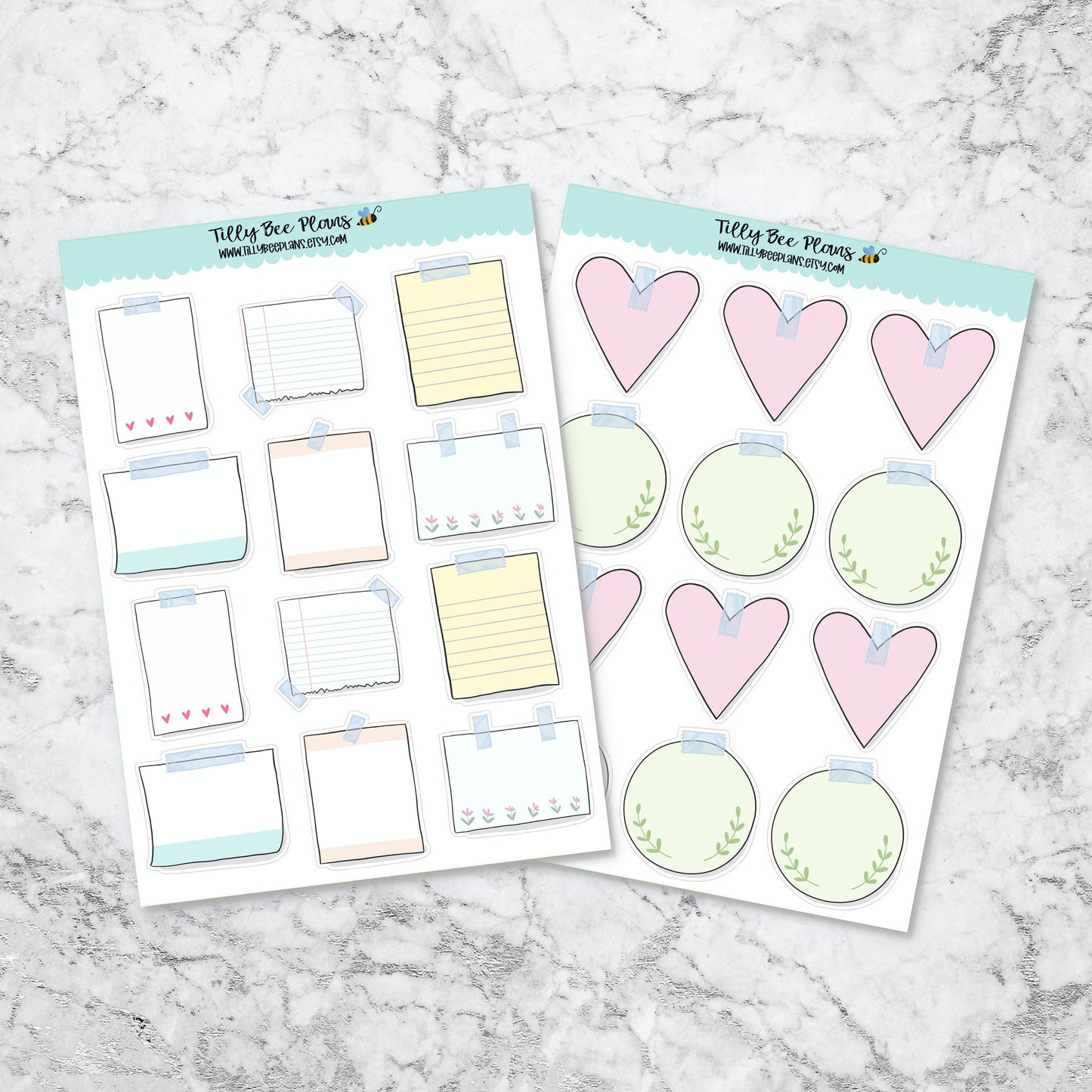 Sticky Notes Frames and Boxes – TillyBeePlans.com