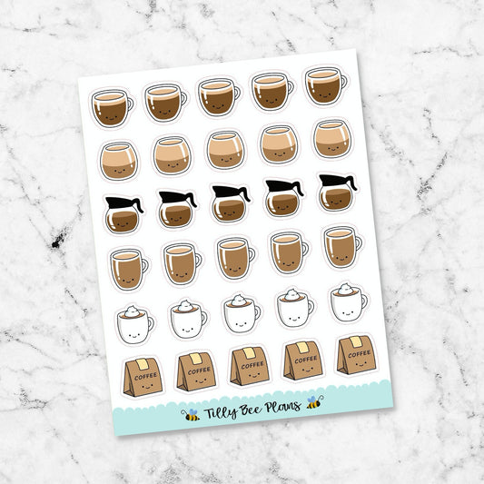 Kawaii Coffee Deco Mixed Sheet